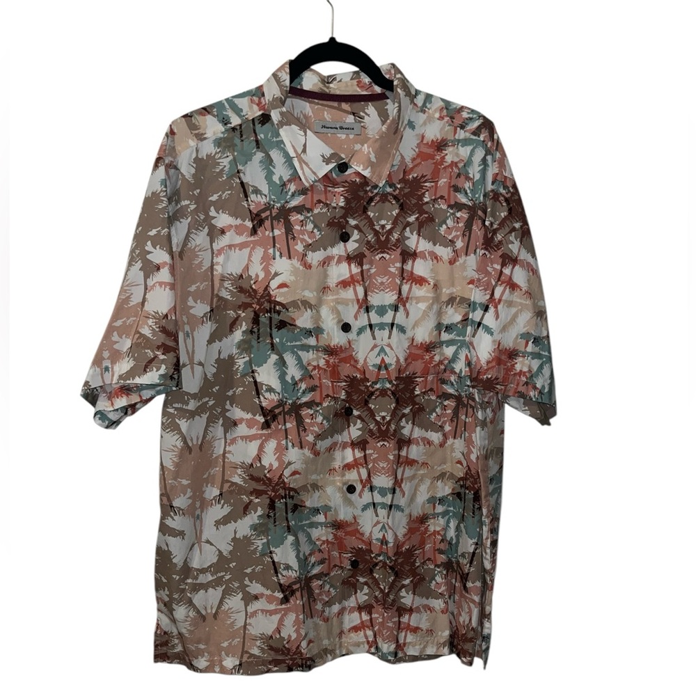 4/$25 Havana Breeze Palm Tree Print Button Down Shirt Size XXL